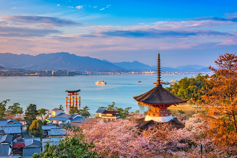 Miyajima in Hiroshima is a must-visit destination for youth trips to Japan, offering the iconic floating torii gate, stunning scenery, and a deep cultural experience.
